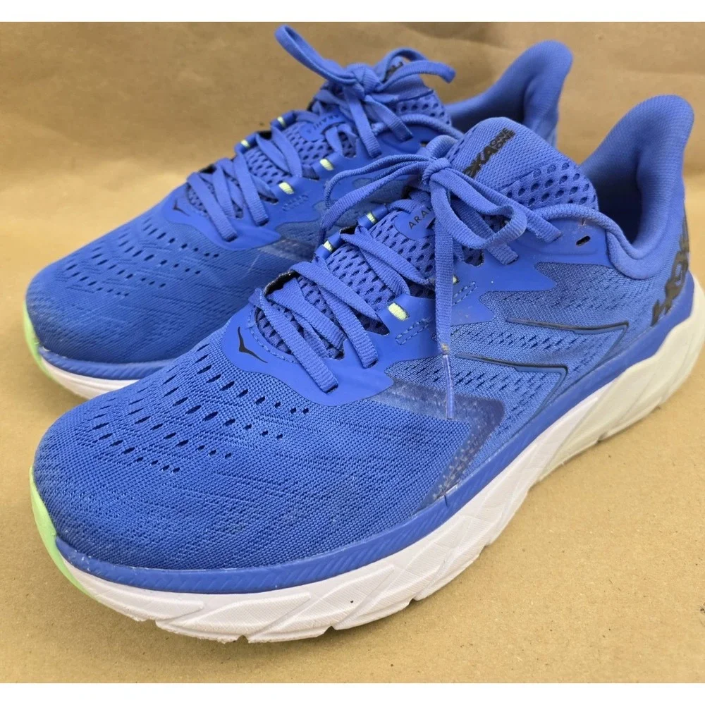 Hoka One One (Sz 10 D)  Men's Arahi 5 Running Shoes Dazzling Blue/Black Lace Up
